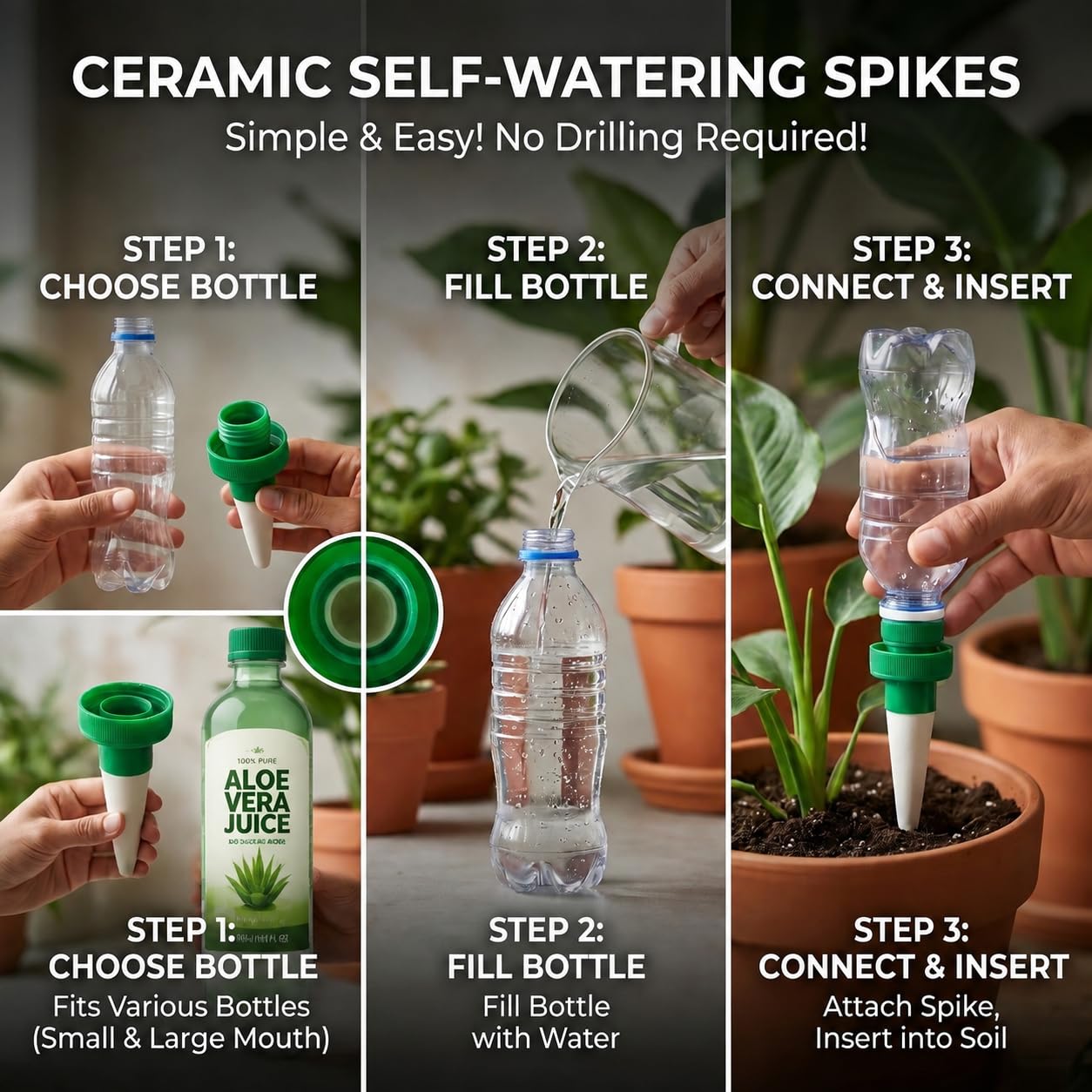 Piques d'arrosage en terre cui - Automatic Plant Waterer avis et prix